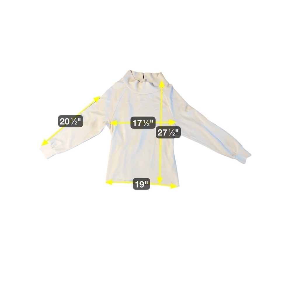 Varley Cinched Sweatshirt Double Soft Small Ivory Split Mockneck Long Sleeve — image 6 of 8